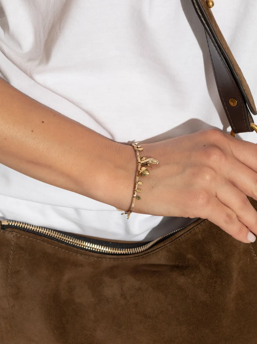 ISABEL MARANT stone-bead charm-detail bracelet | Image 2