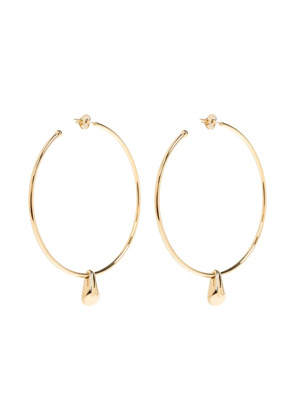 teardrop-detail hoop earrings