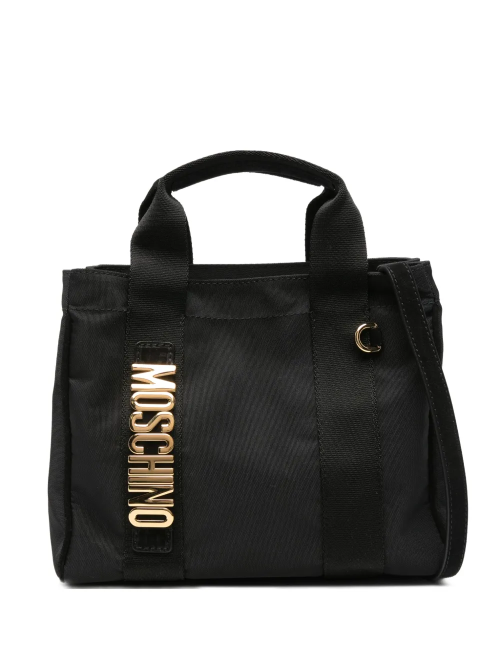 Moschino logo-plaque tote bag - Nero