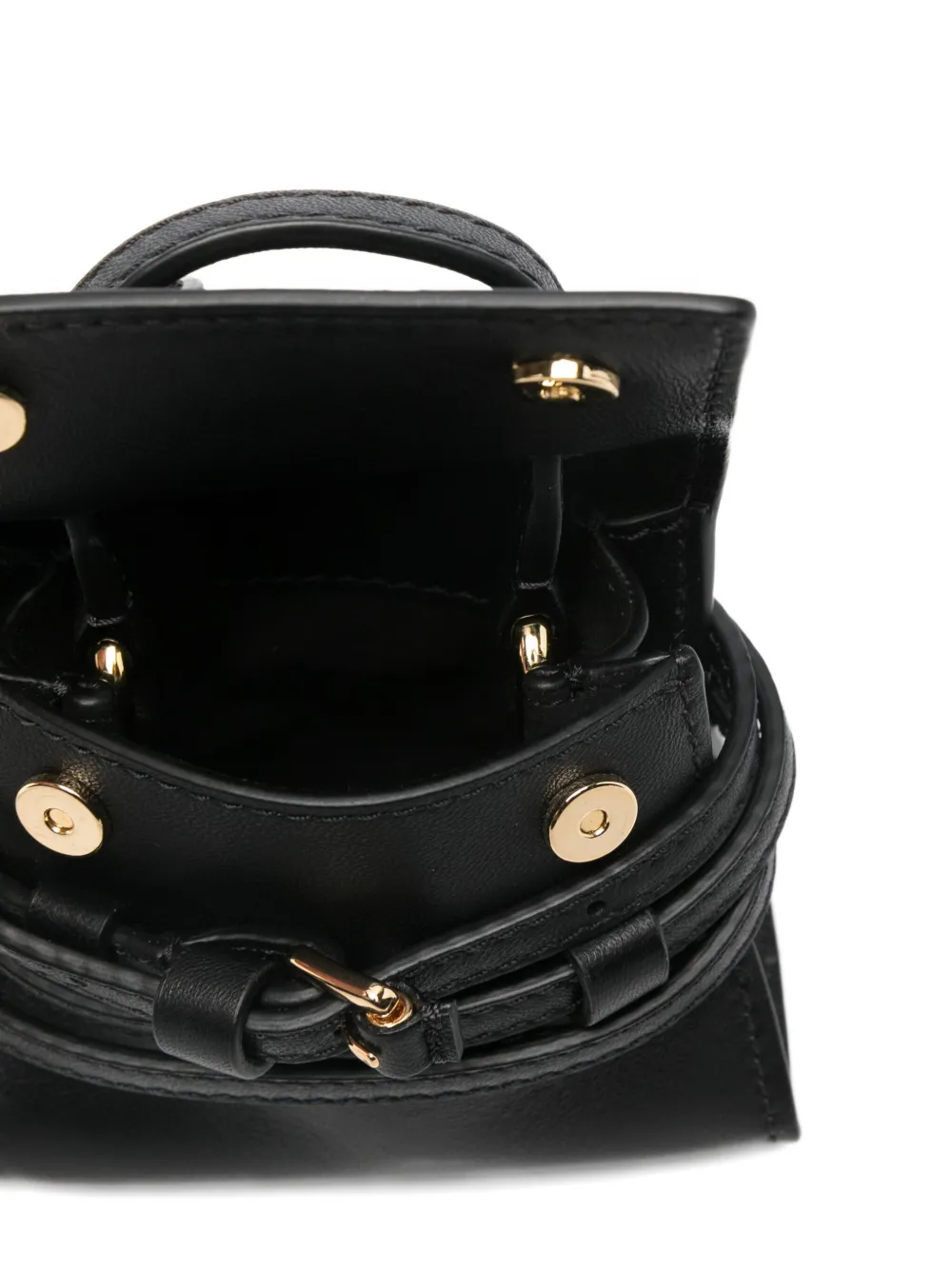 Moschino Leather Tote Bag In Black