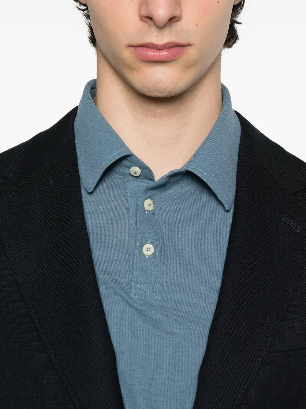 Gran Sasso Poloshirt met lange mouwen Blauw