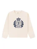 SPORTY & RICH KIDS crest-embellished sweatshirt - Neutrals
