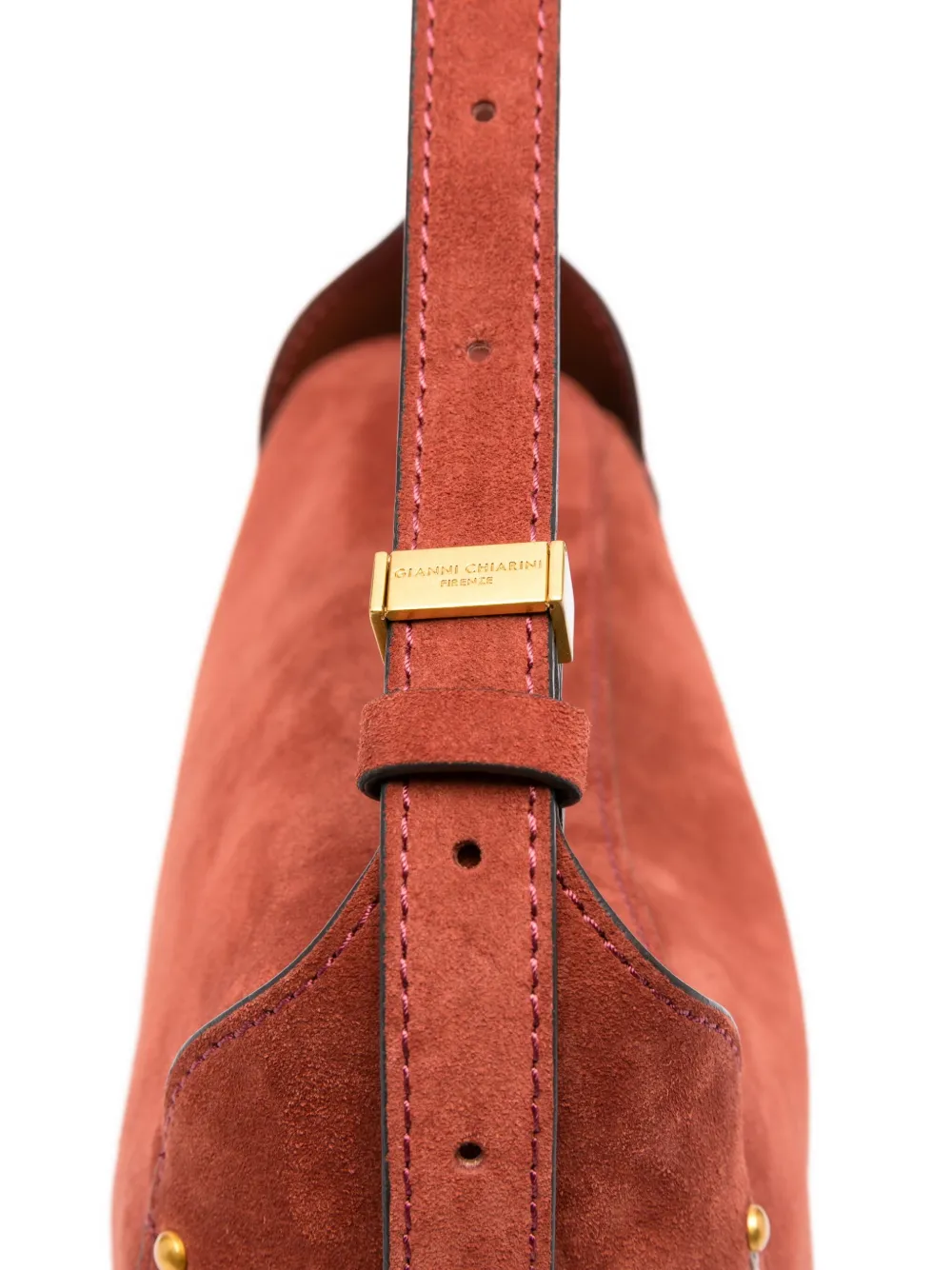 GIANNI CHIARINI Penelope suède schoudertas Rood