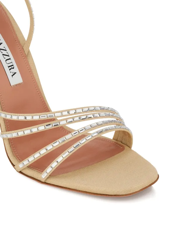 Aquazzura 105mm Mistica Sandals | Neutrals | FARFETCH