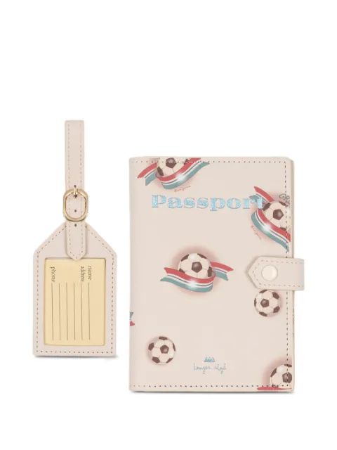 Konges Sløjd football-print passport wallet and luggage tag set