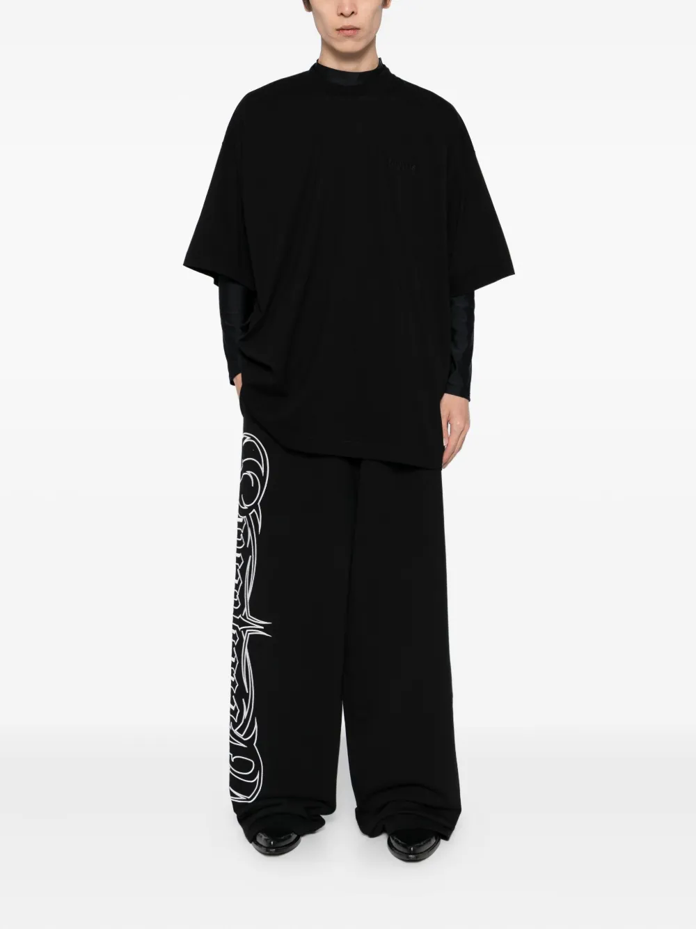VETEMENTS broek met print Zwart