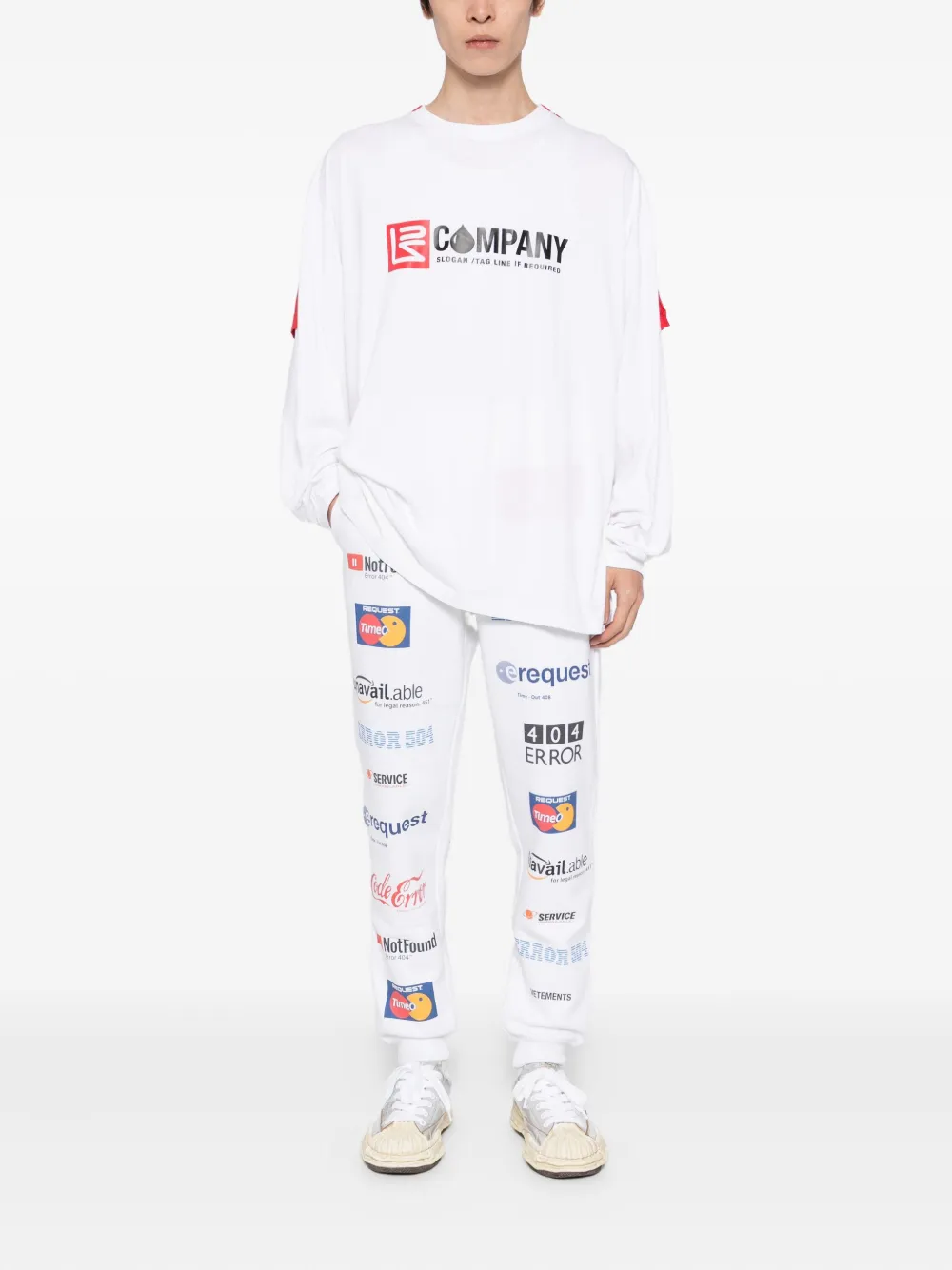 VETEMENTS Katoenen broek Wit