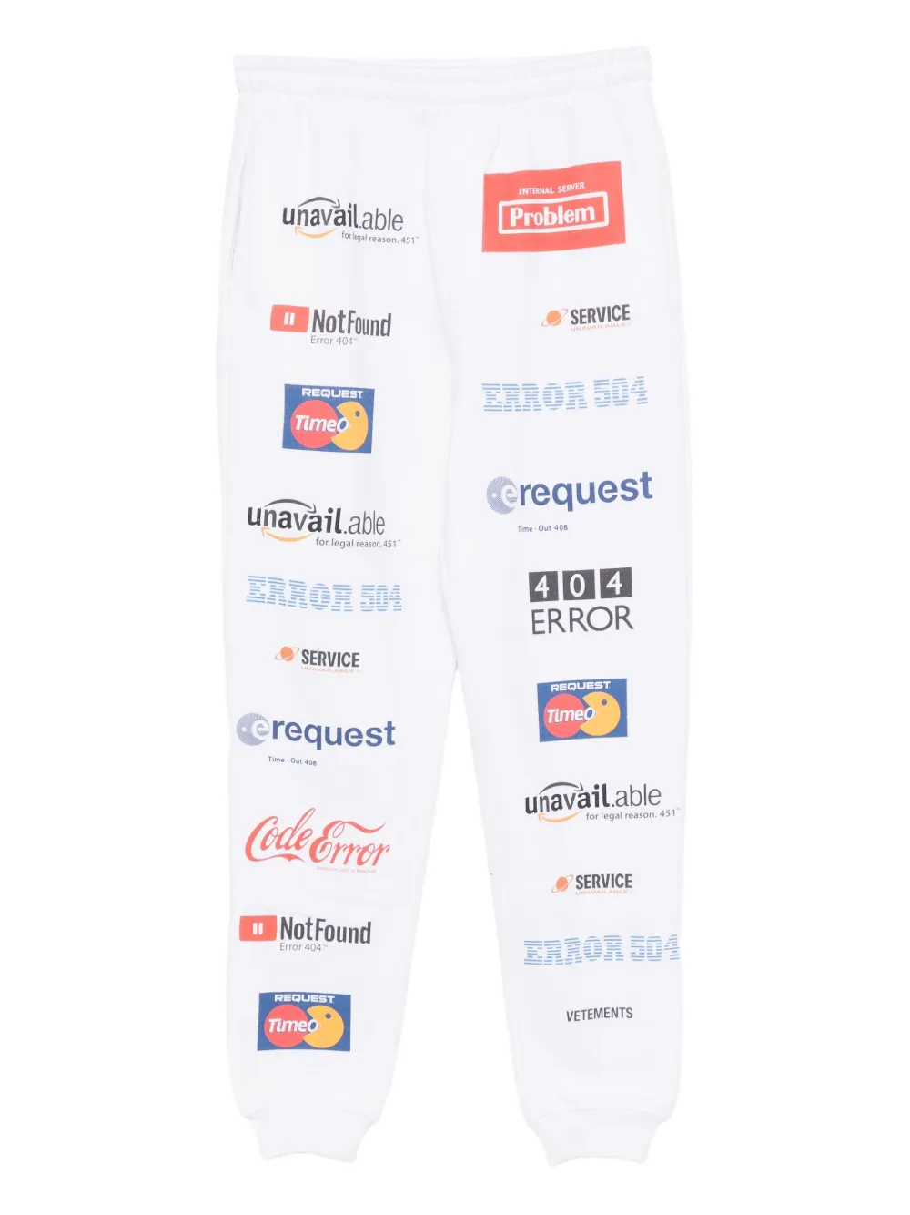 VETEMENTS Katoenen broek Wit