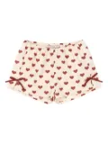 Konges Sløjd heart-print cotton shorts - Neutrals