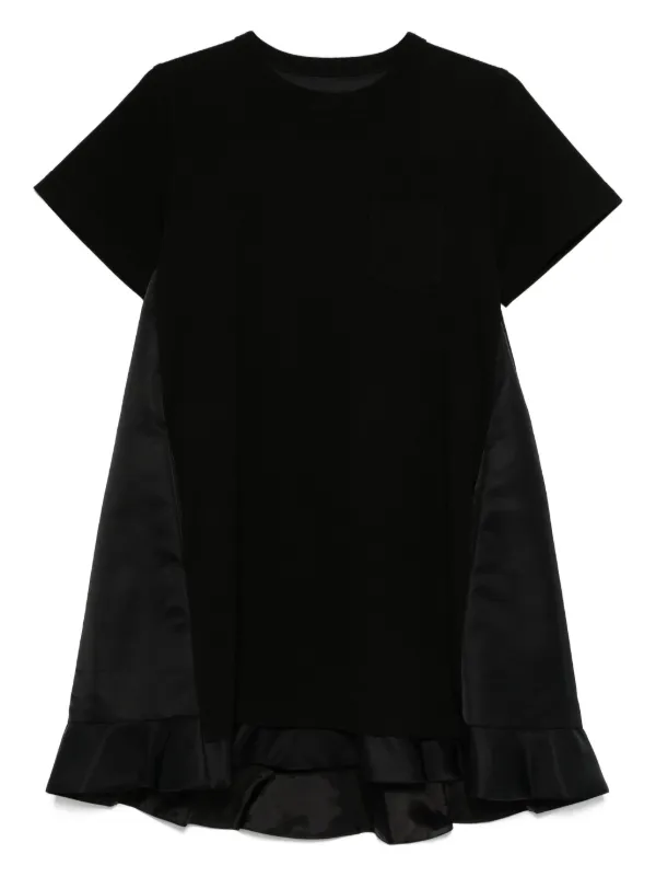 Sacai ラッフル ミニドレス | ブラック | FARFETCH JP