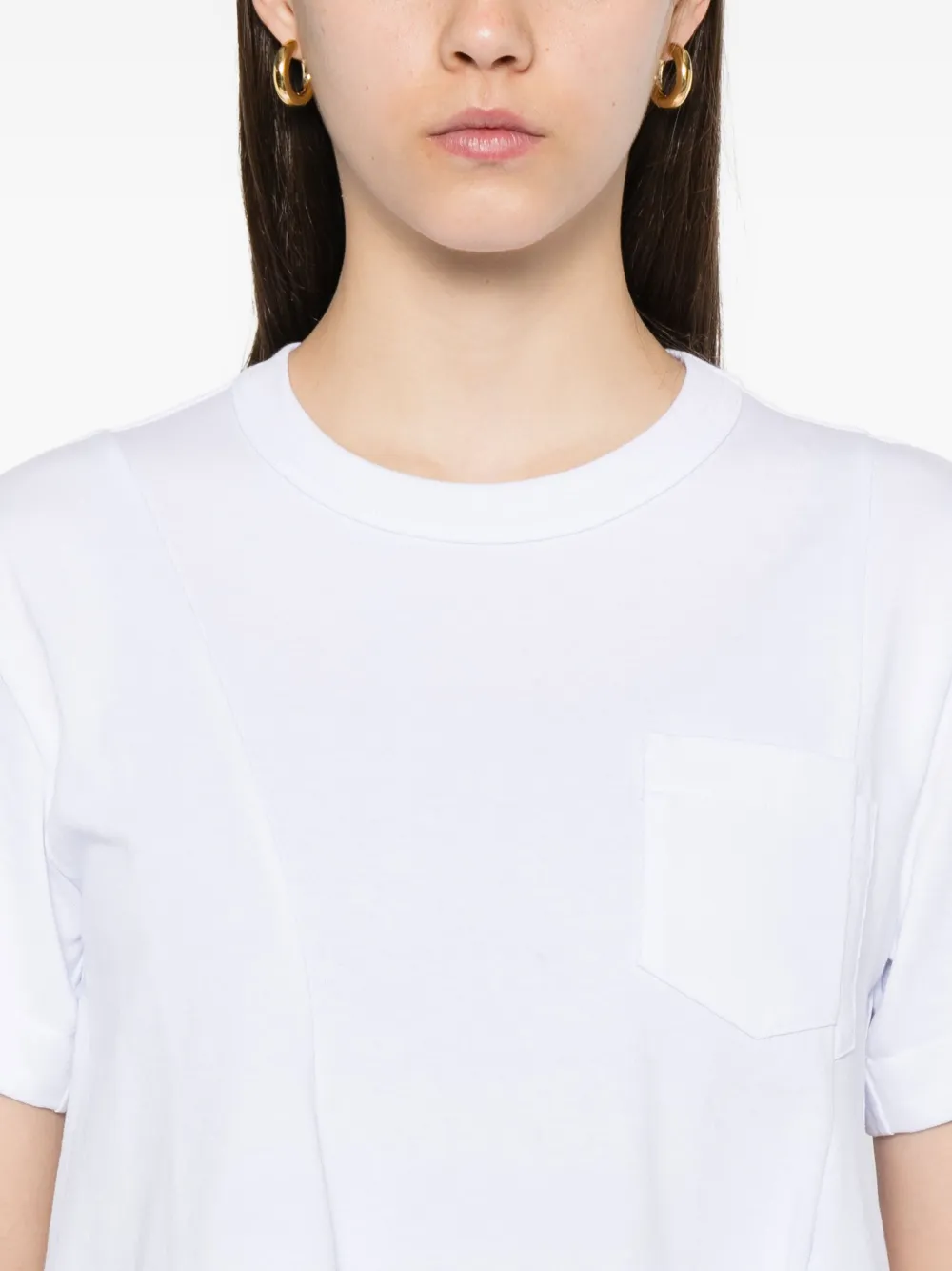 sacai Gelaagd T-shirt Wit