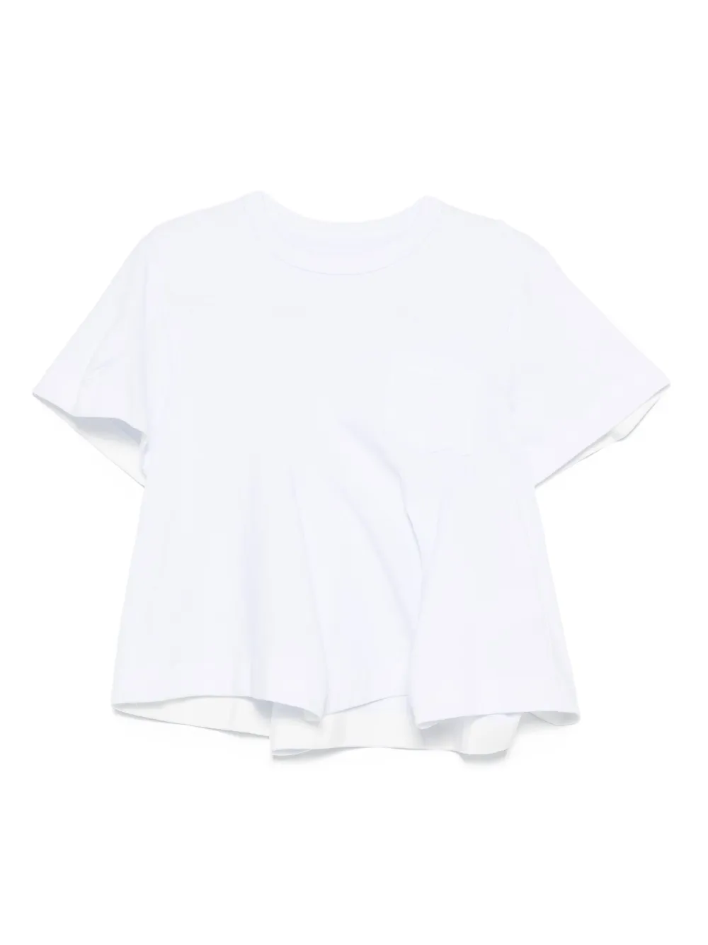 sacai layered cotton T-shirt - ホワイト sacai layered cotton T-shirt - ホワイト