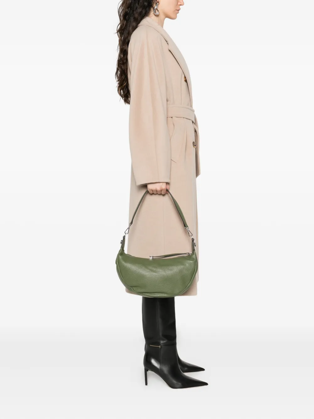 GIANNI CHIARINI Aisha leren schoudertas Groen