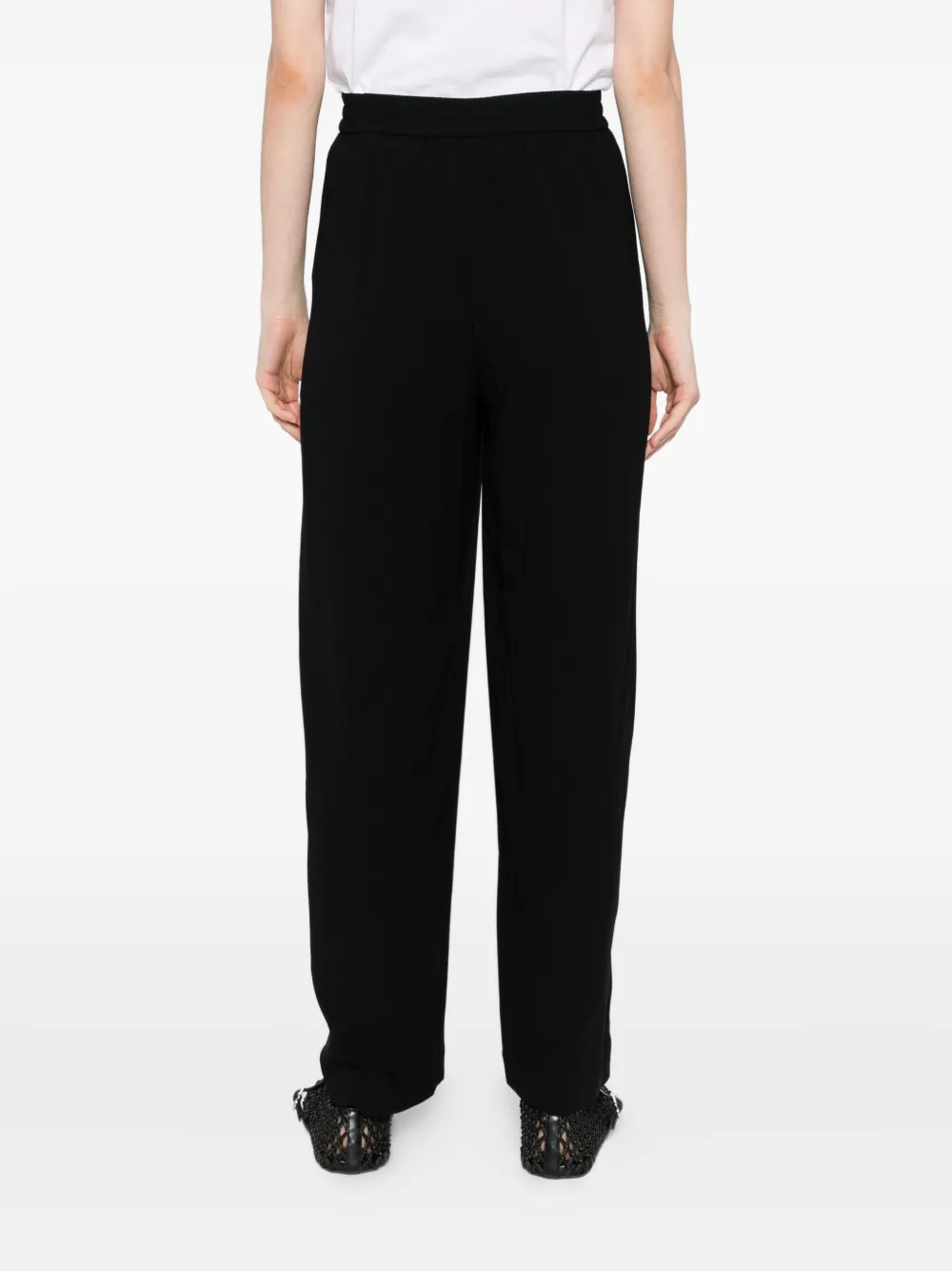 Theory pleated wide-leg trousers Zwart
