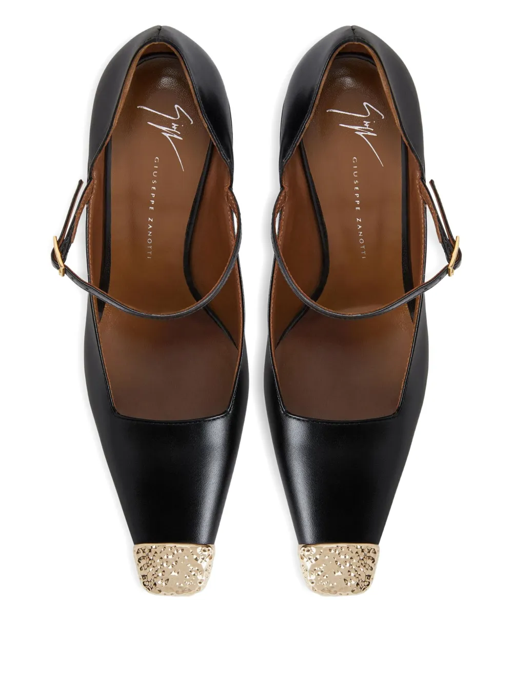 Giuseppe Zanotti leather heeled pumps Black