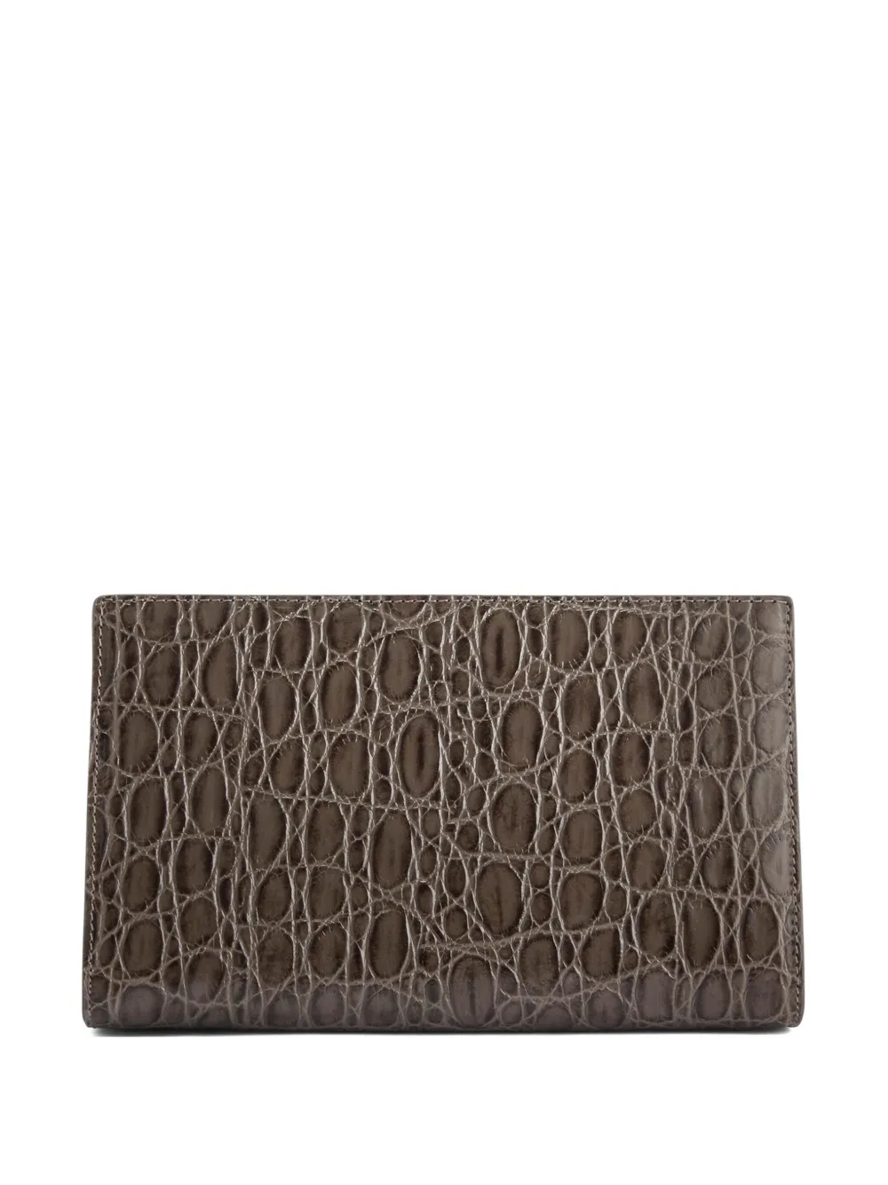 Giuseppe Zanotti Annhita crocodile-embossed clutch bag Grijs