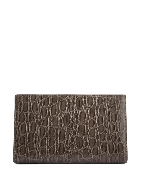 Giuseppe Zanotti Annhita crocodile-embossed clutch bag