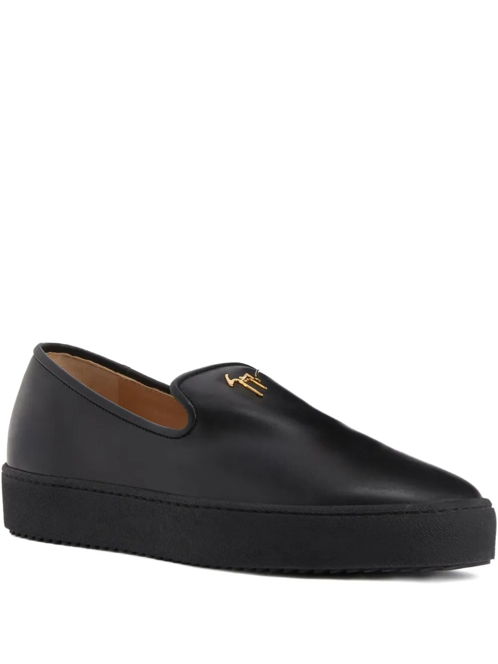 Giuseppe Zanotti Kobe logo-plaque slip-on sneakers Black