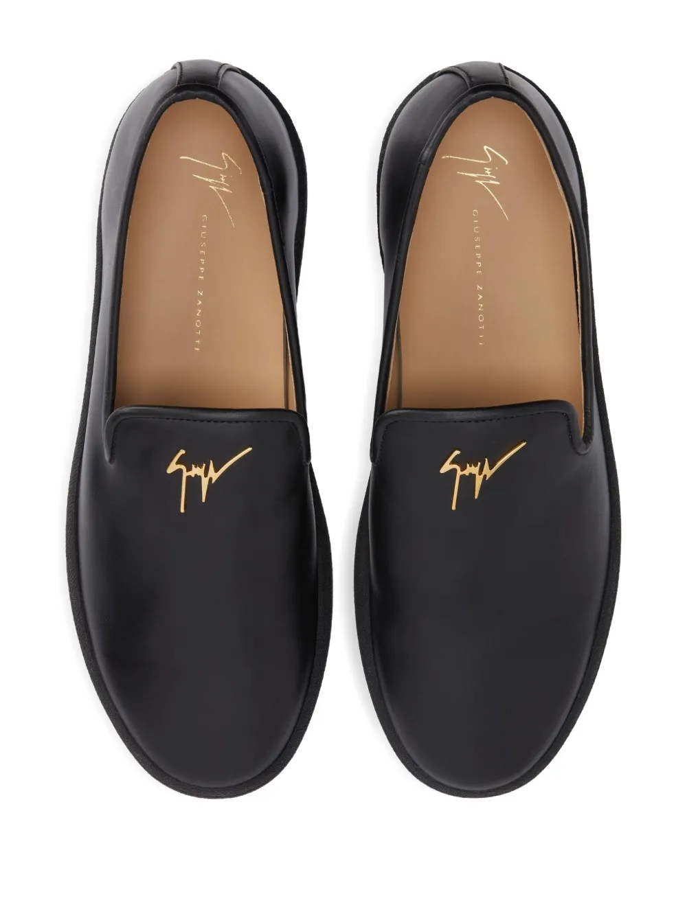 Giuseppe Zanotti Kobe logo-plaque slip-on sneakers Black