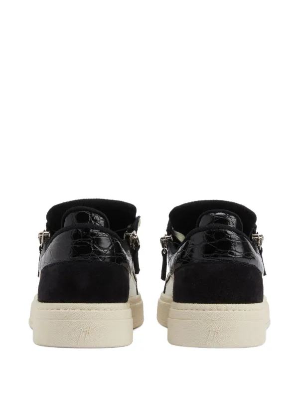 R*o様 SGSCxTheAHermit ClubLeather Drip Gl Giuseppe Zanotti Gz94 crocodile-effect zip-detail Sneakers | Black