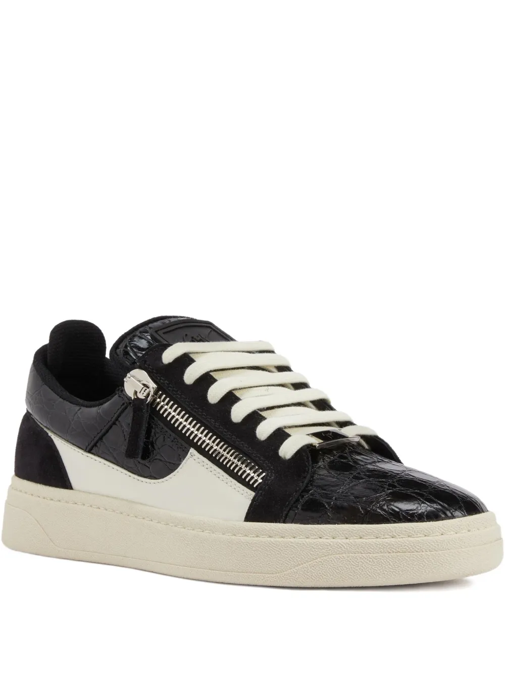 Giuseppe Zanotti Gz94 crocodile-effect zip-detail sneakers Black