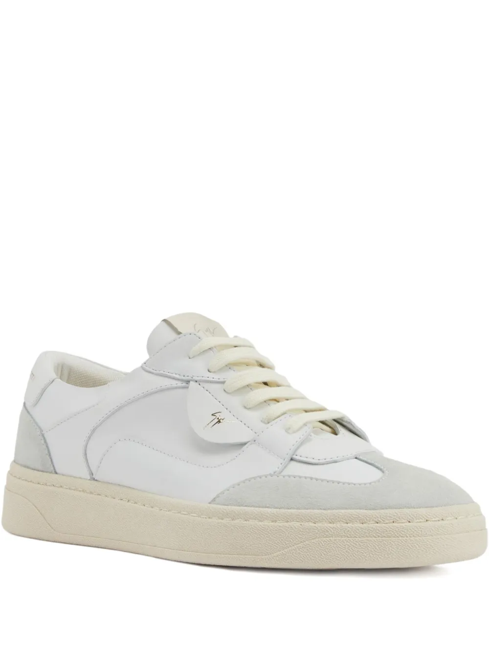 Giuseppe Zanotti Gz94 leather suede low-top sneakers White