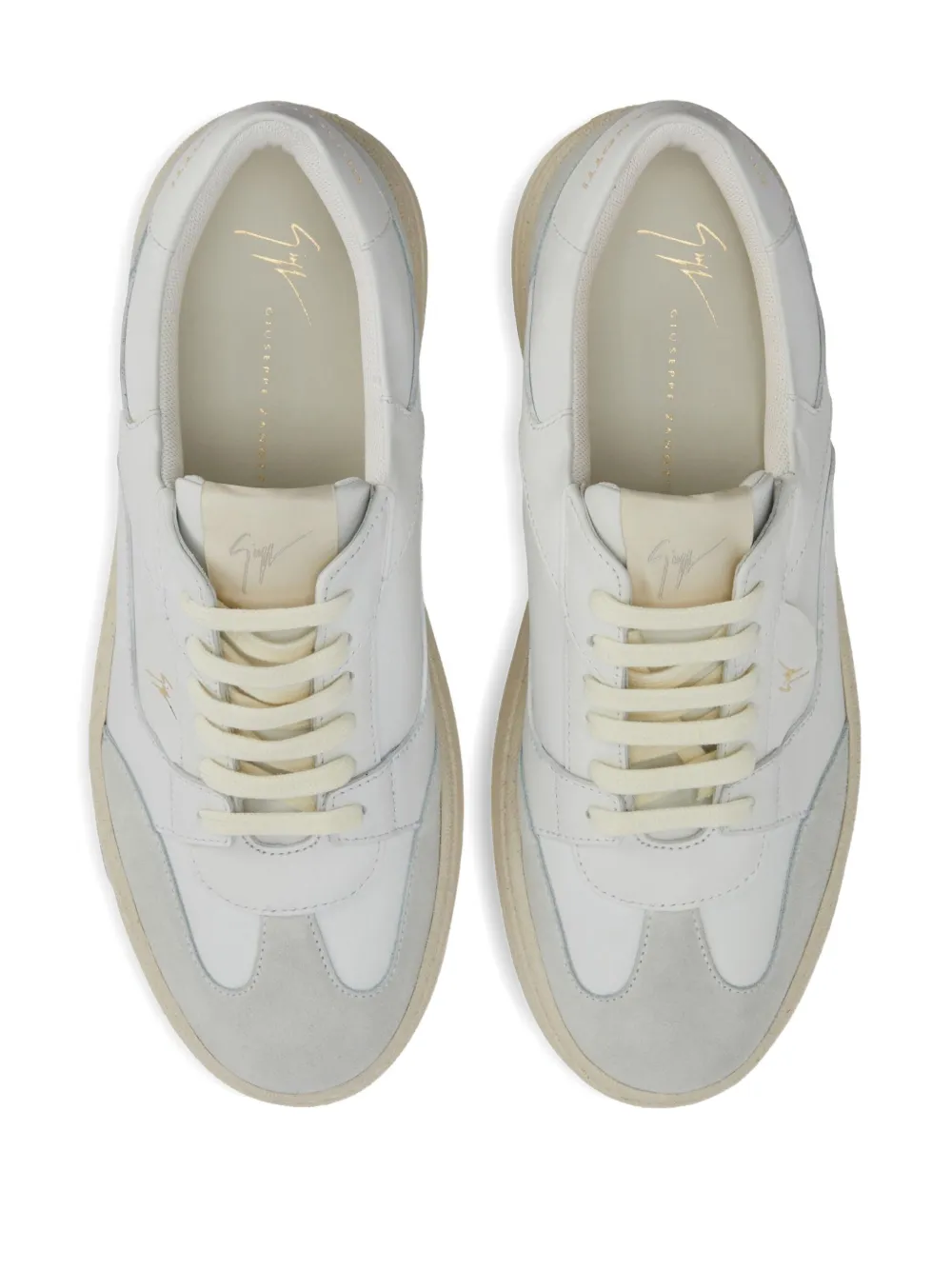 Giuseppe Zanotti Gz94 leather suede low-top sneakers White