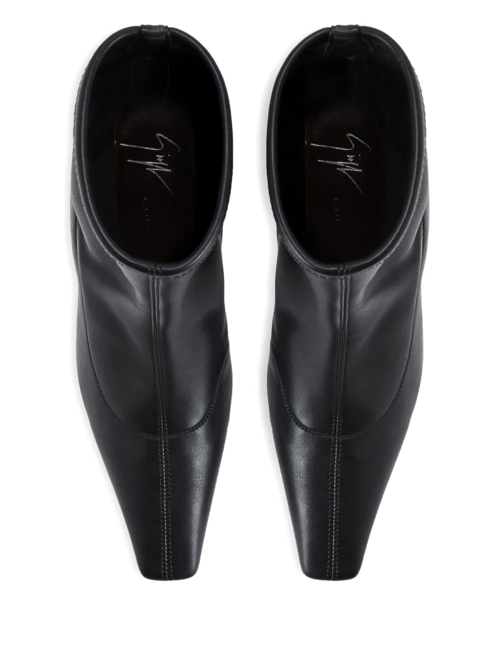 Giuseppe Zanotti Janiee Stretch 90 square-toe sock boots Black