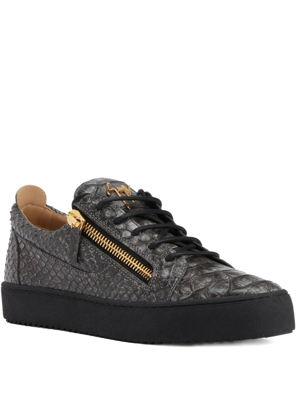 Giuseppe Zanotti Frankie zip low-top sneakers Grey