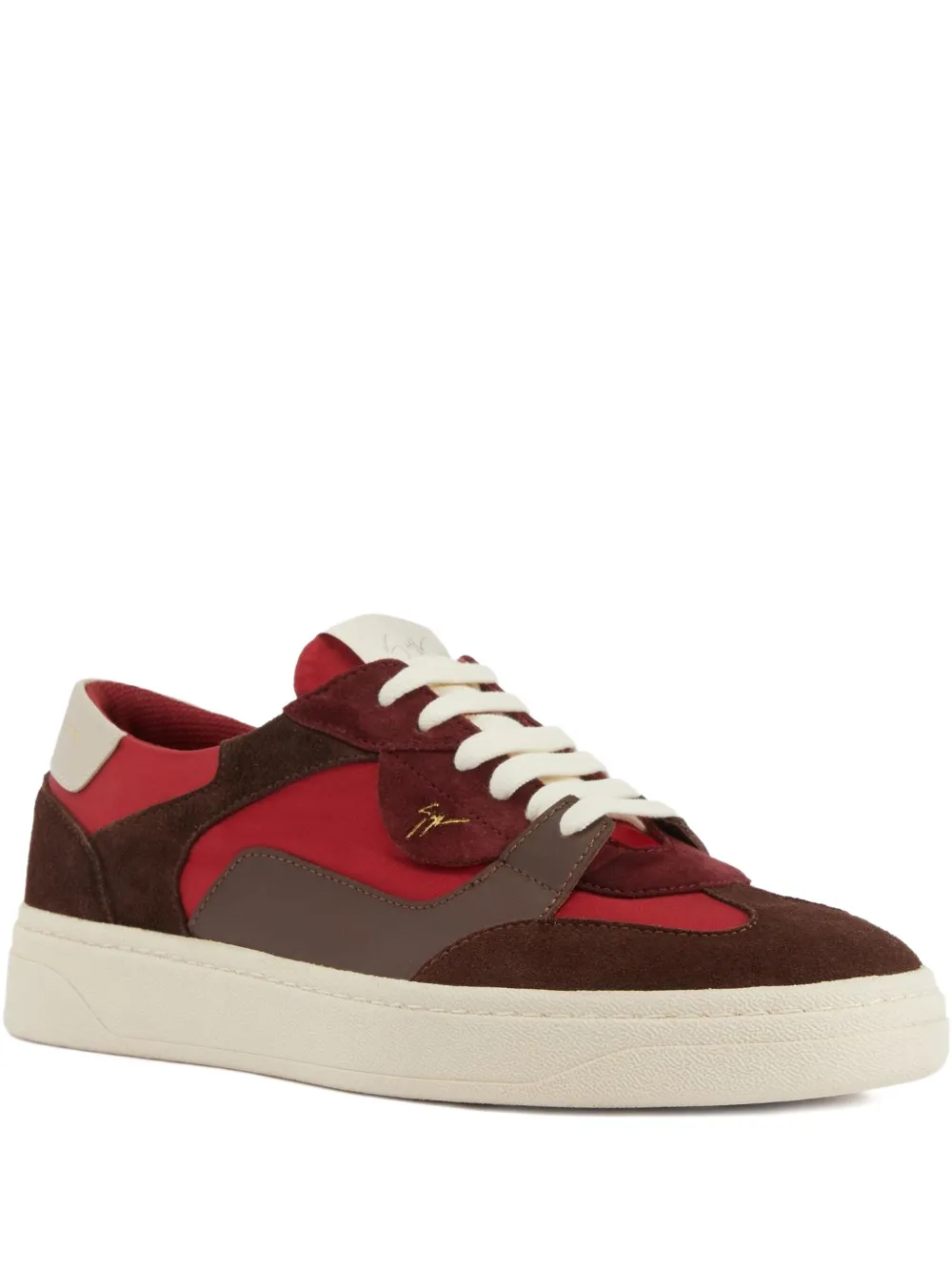 Giuseppe Zanotti Gz94 suede panelled sneakers Red