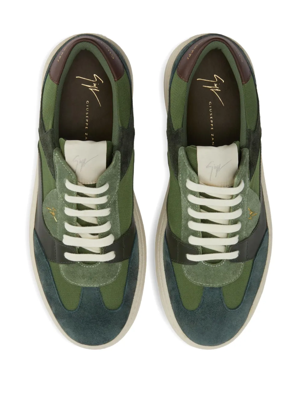 Giuseppe Zanotti GZ94 panelled low-top sneakers Green
