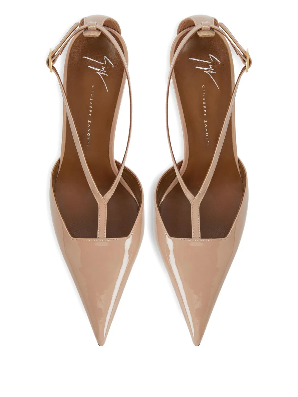 Giuseppe Zanotti leather heeled sandals Neutrals