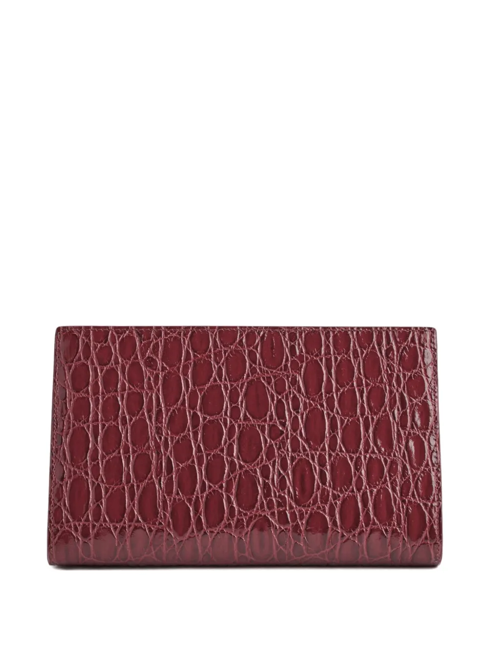 Giuseppe Zanotti crocodile-embossed clasp clutch Rood