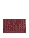 Giuseppe Zanotti crocodile-embossed clasp clutch - Red