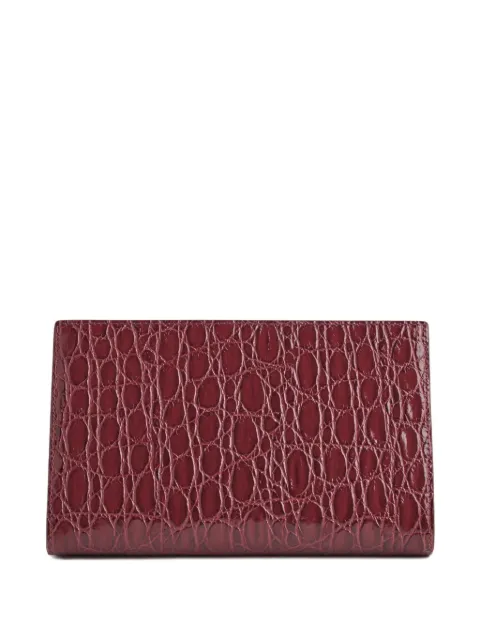 Giuseppe Zanotti crocodile-embossed clasp clutch