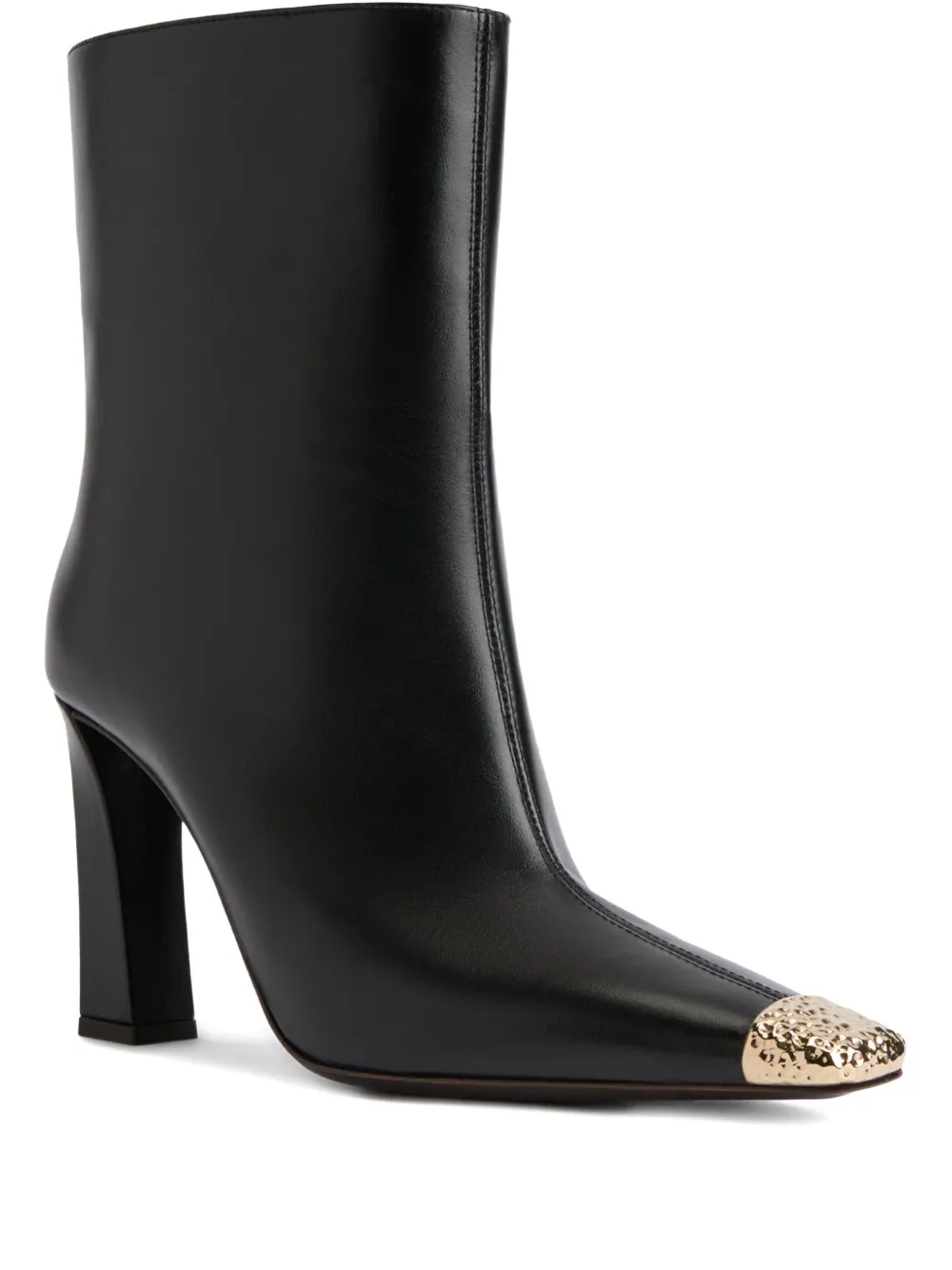Giuseppe Zanotti Laarzen met metallic neus en blokhak Zwart