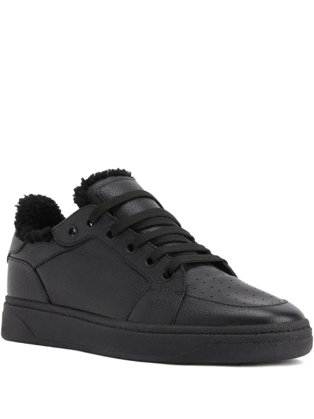 Giuseppe Zanotti Gz94 shearling leather sneakers Black