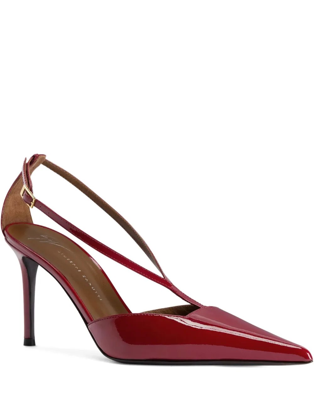 Giuseppe Zanotti 85mm T-strap Pointed-toe Pumps In Red