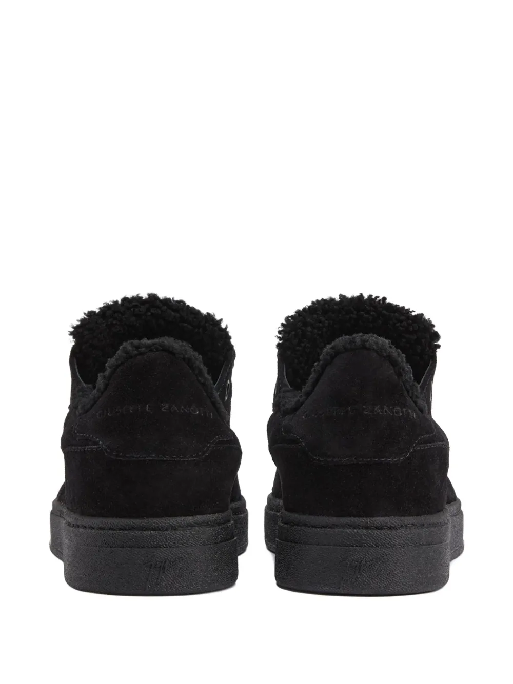 Giuseppe Zanotti suede sheepskin low-top sneakers Black