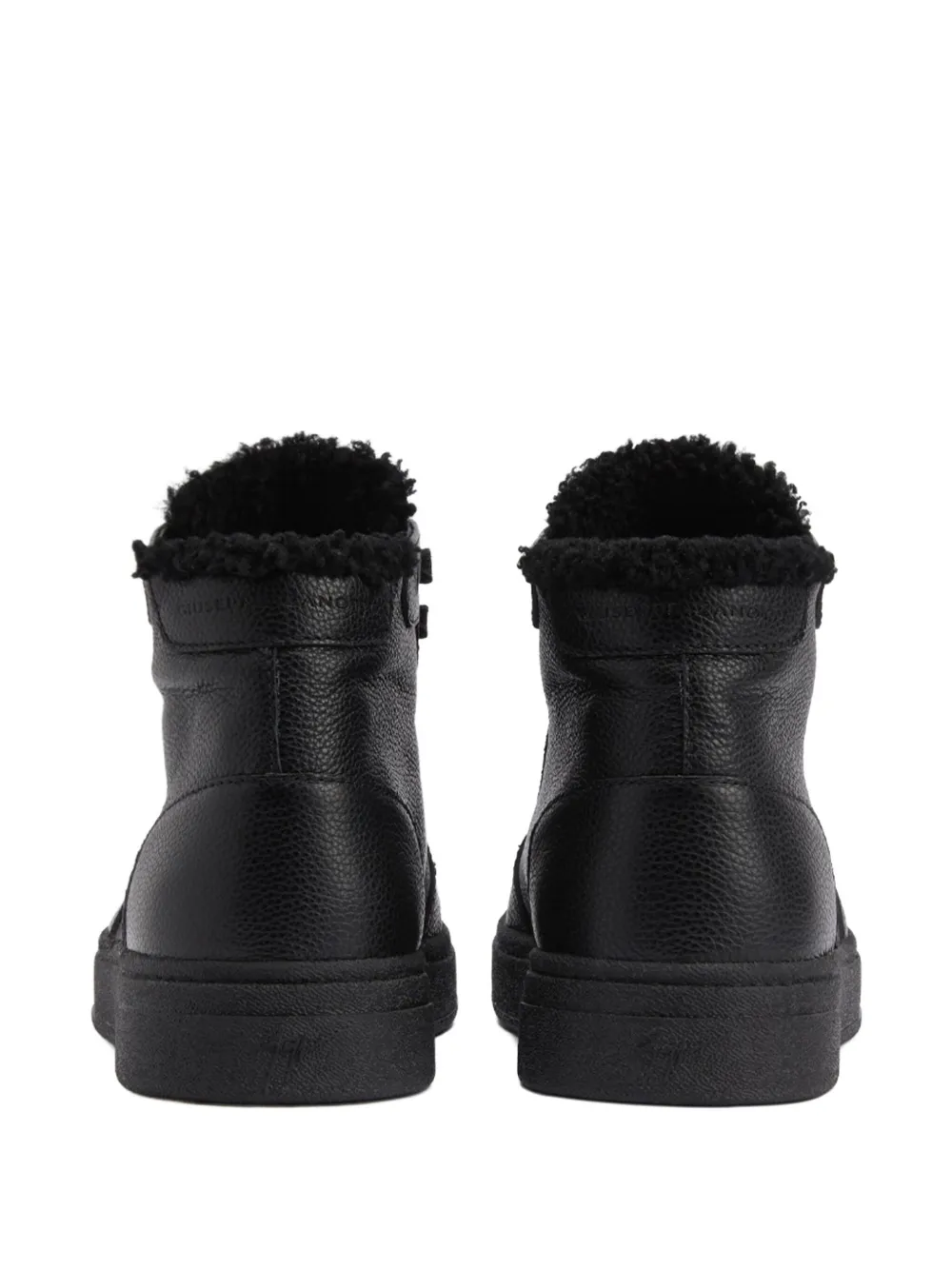 Giuseppe Zanotti Gz94 high-top shearling sneakers BLACK