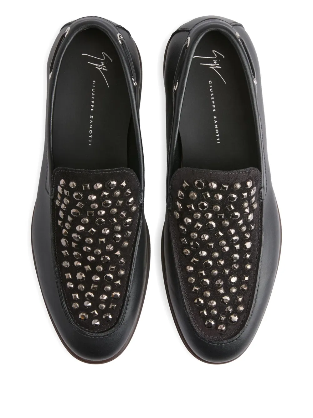 Giuseppe Zanotti studded leather loafers Black
