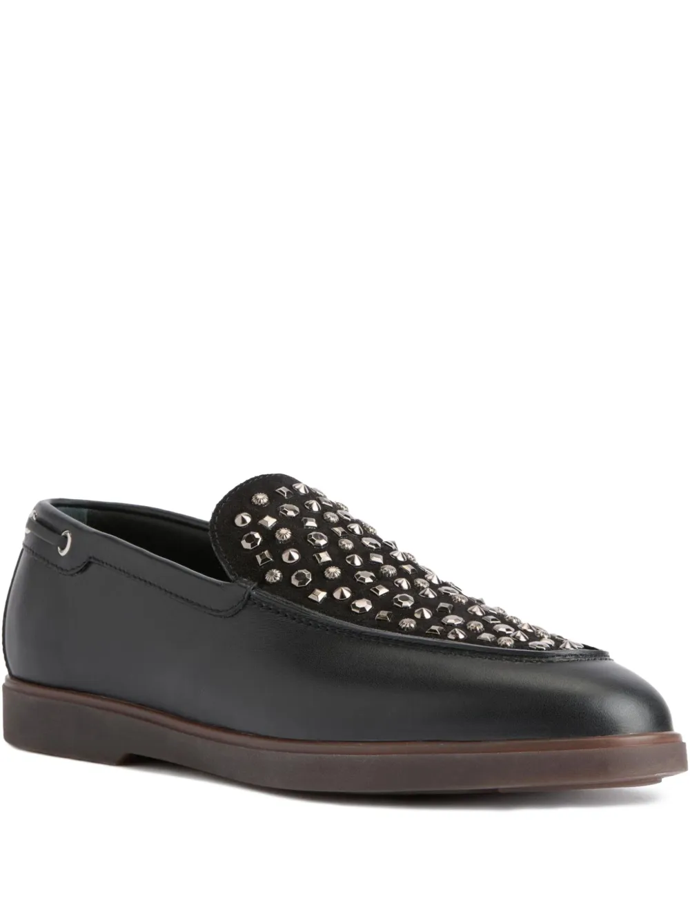 Giuseppe Zanotti studded leather loafers Black