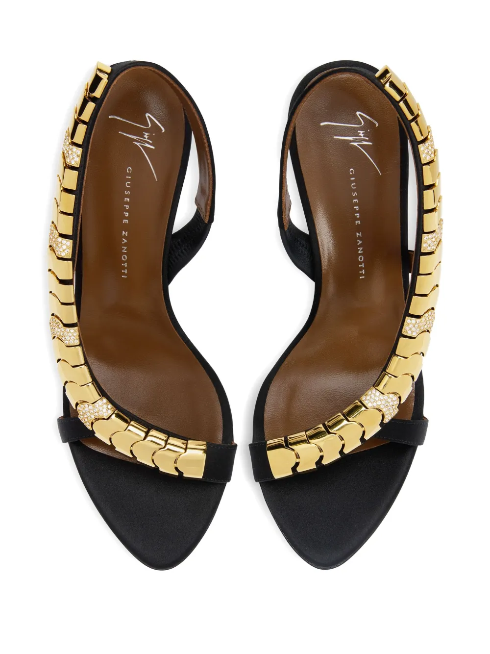 Giuseppe Zanotti 90mm Gz Dafne Rhinestones-embellished Sandals In Black