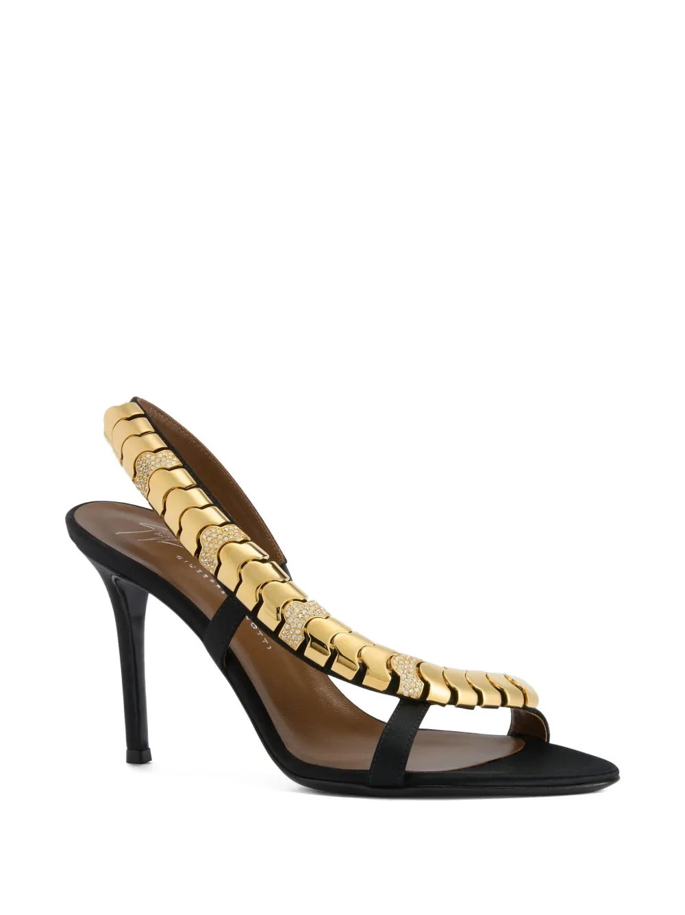 Giuseppe Zanotti 90 mm Gz Dafne sandalen verfraaid met stras Zwart
