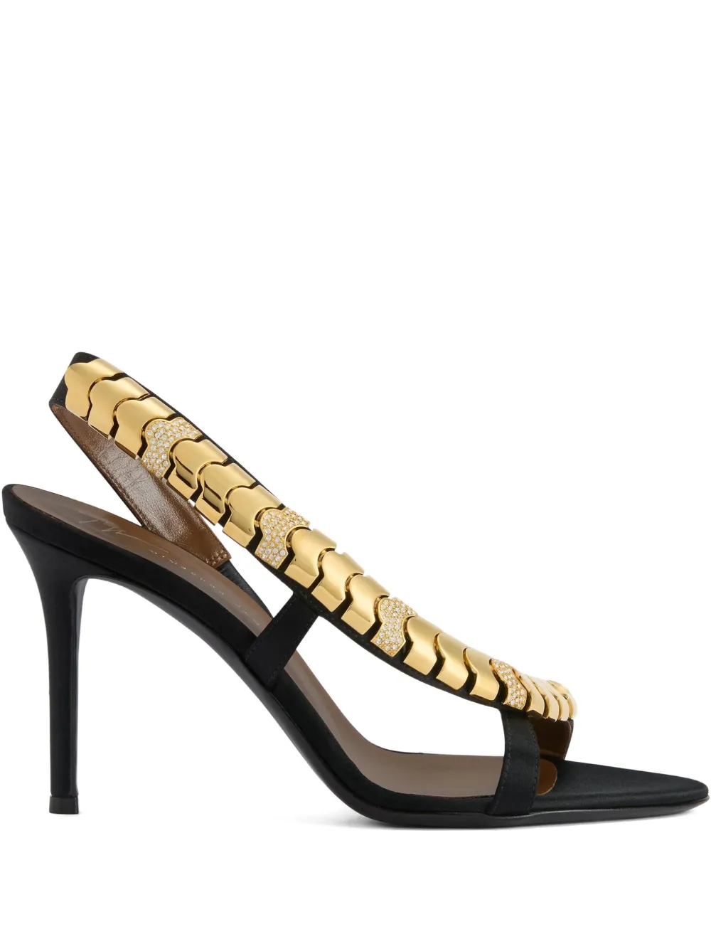 Giuseppe Zanotti 90 mm Gz Dafne sandalen verfraaid met stras Zwart