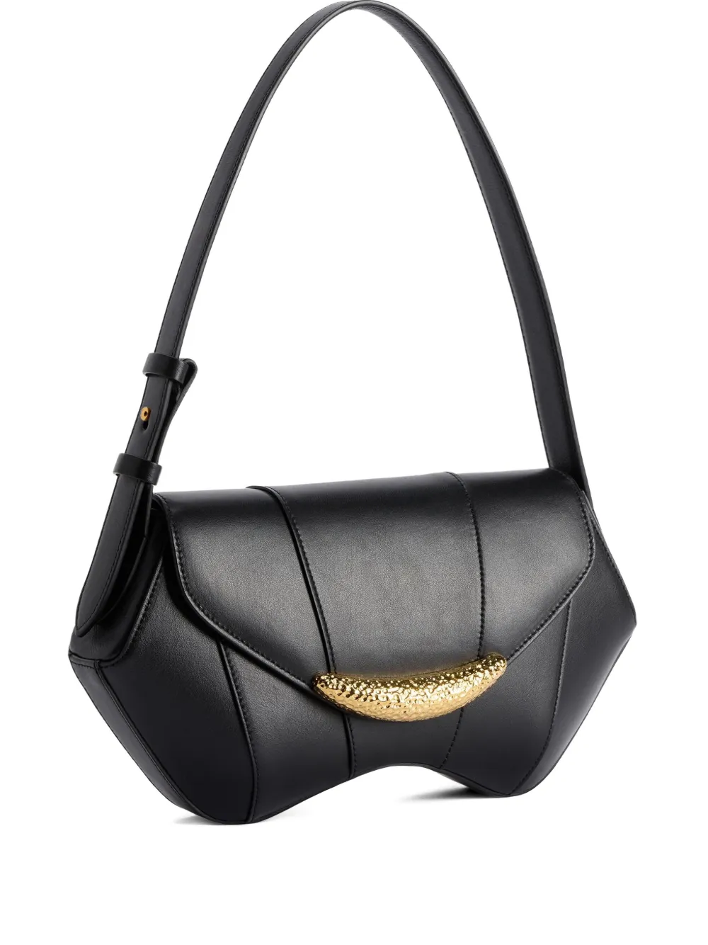 Giuseppe Zanotti curved-shape shoulder bag Zwart