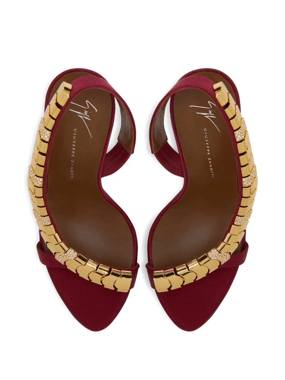 Giuseppe Zanotti 105mm embellished slingback sandals Red