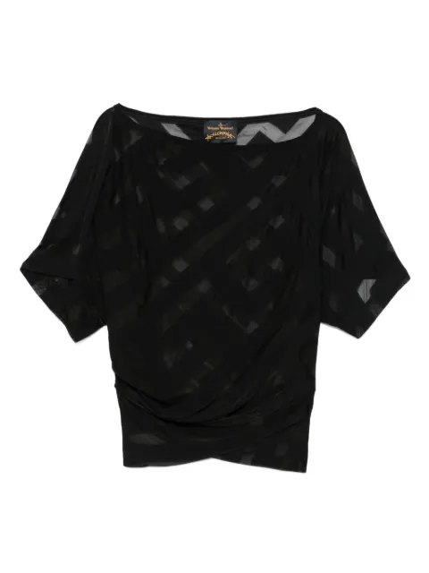 Vivienne Westwood Pre-Owned 2000s geometric-pattern mesh blouse