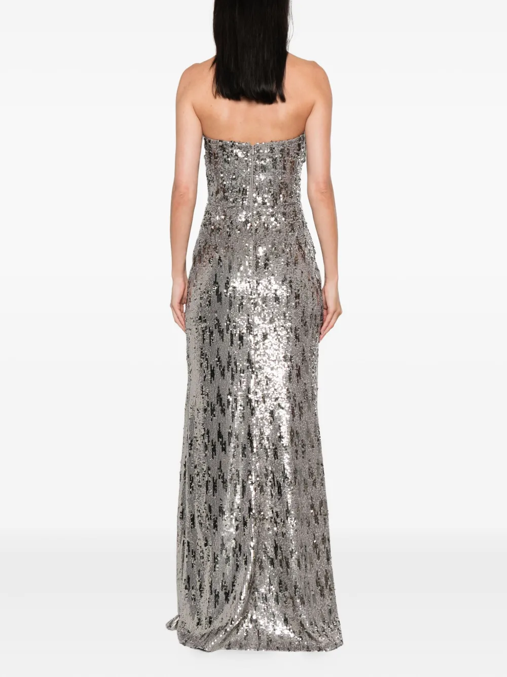 Elie Saab Jurk verfraaid met pailletten Zilver