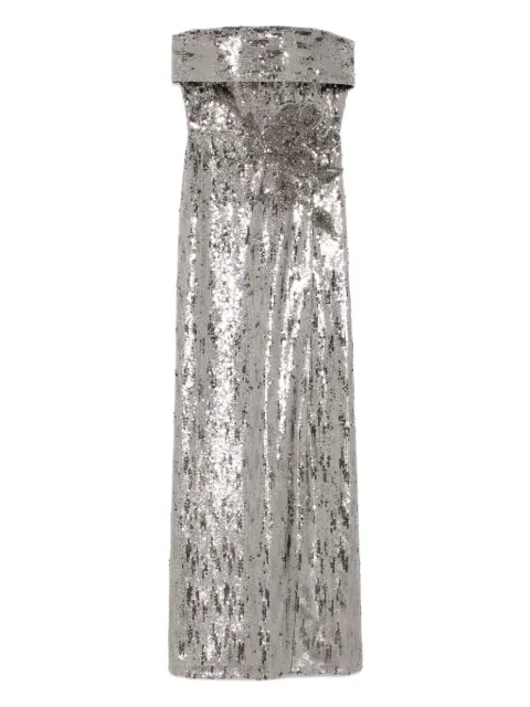 Elie Saab sequin-embellished strapless maxi dress